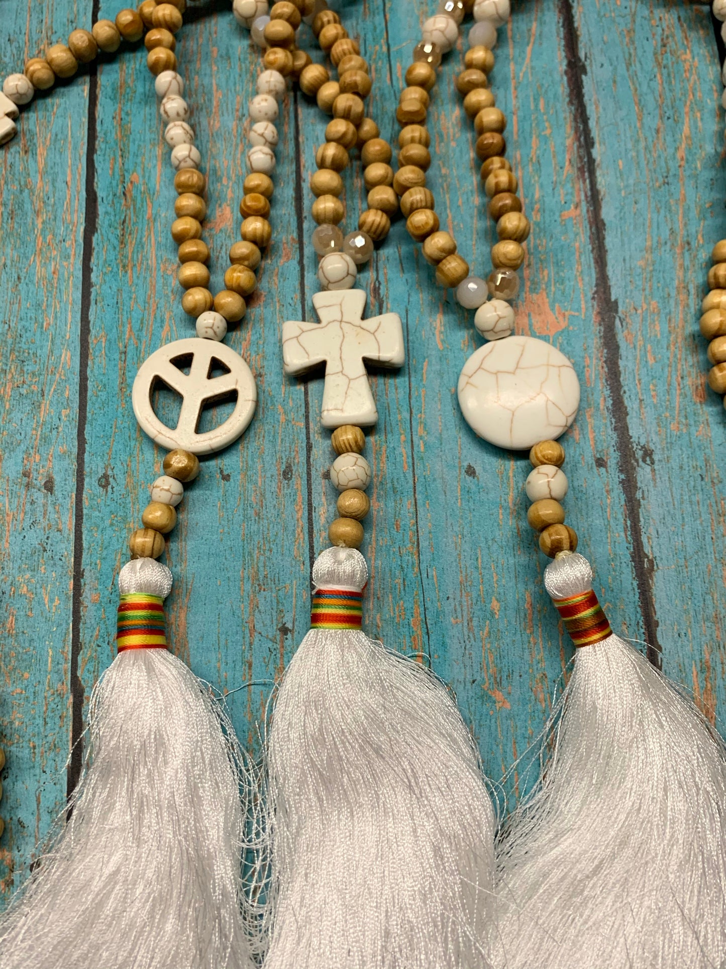 Long Bohemian Beaded necklace