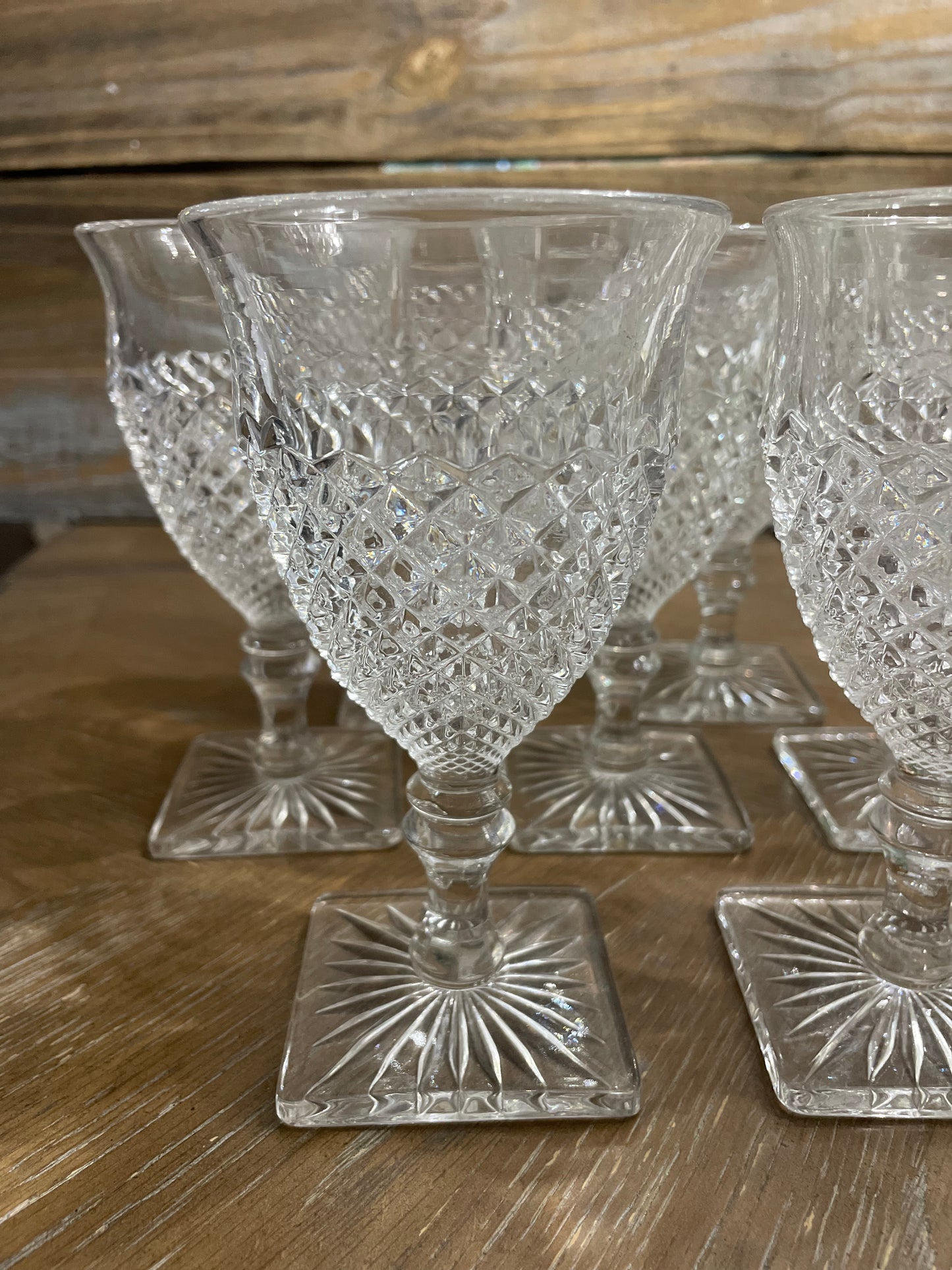 Vintage Glass Goblet Set of 8