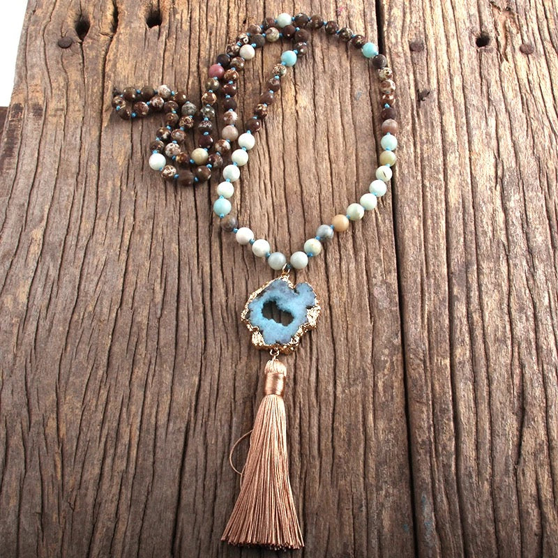 Beaded Tassel Necklace