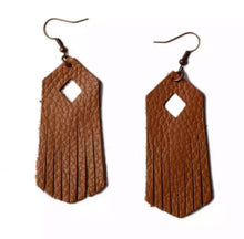Load image into Gallery viewer, Leather Fringe Earrings
