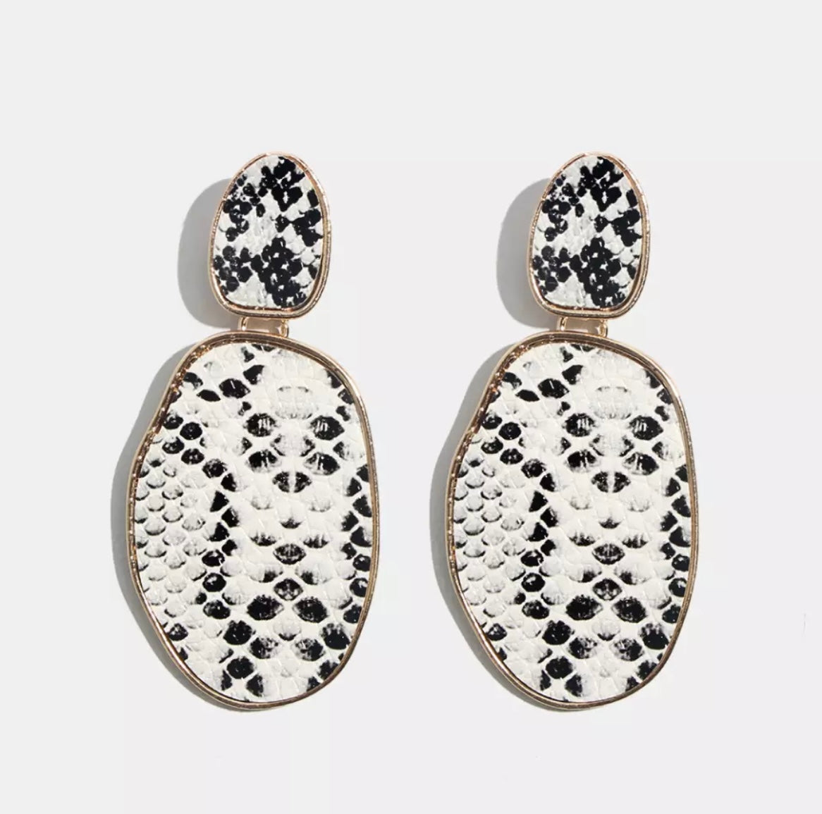 Snake Print Earrings