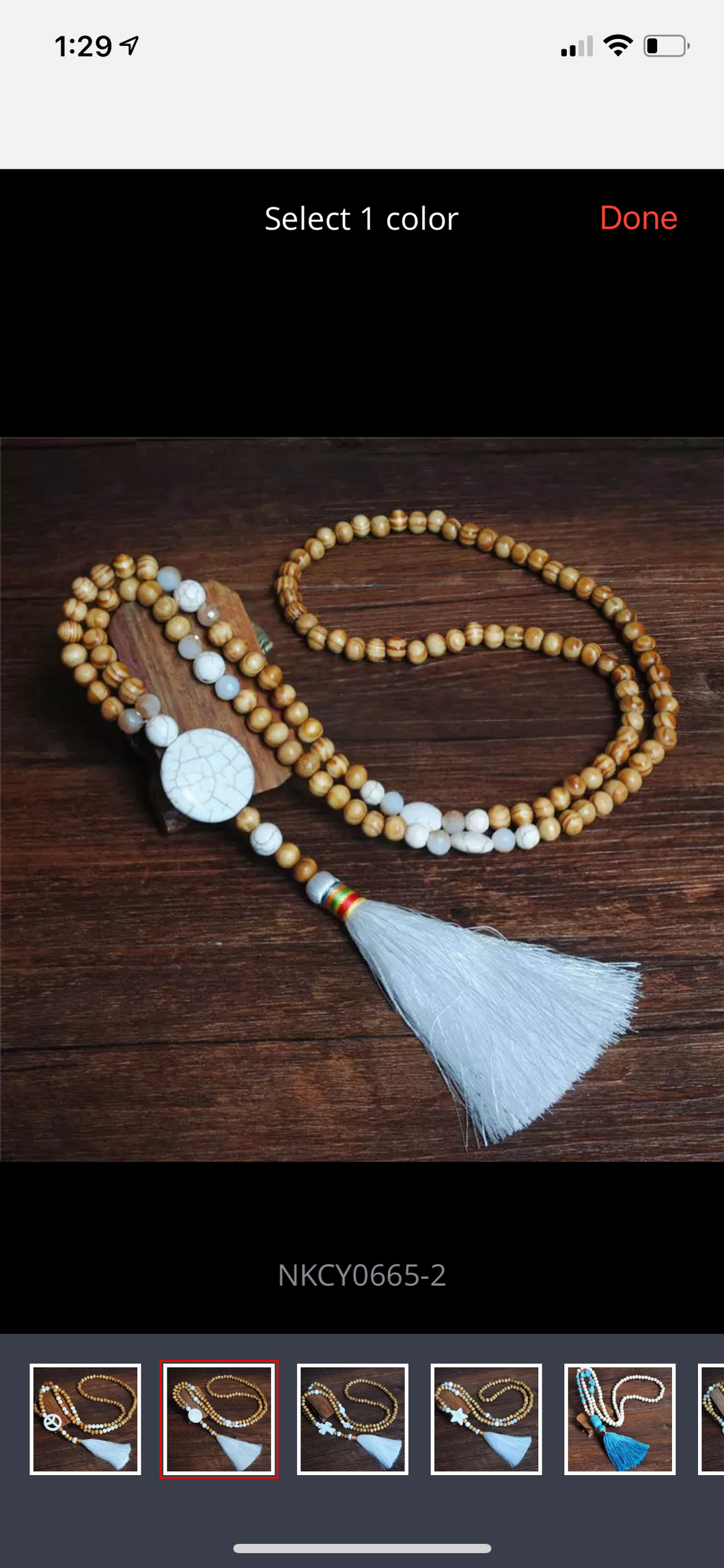 Long Bohemian Beaded necklace
