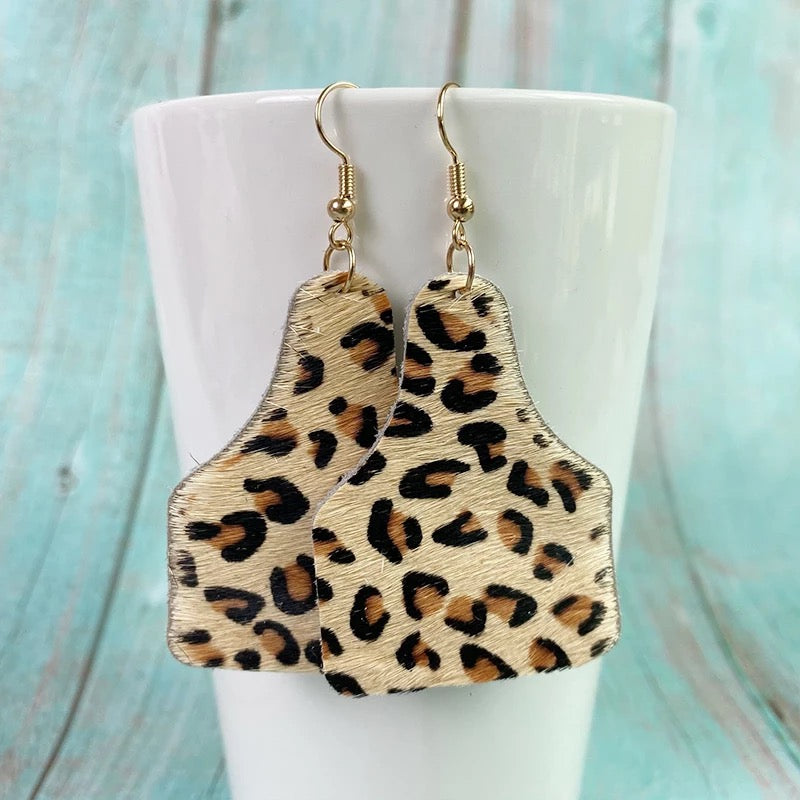 Cow Tag Earrings