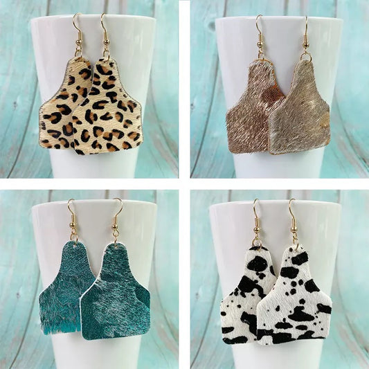 Cow Tag Earrings