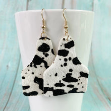 Load image into Gallery viewer, Cow Tag Earrings
