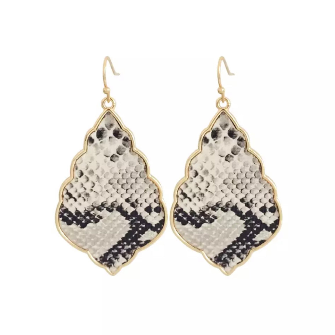 Snake Print Earrings