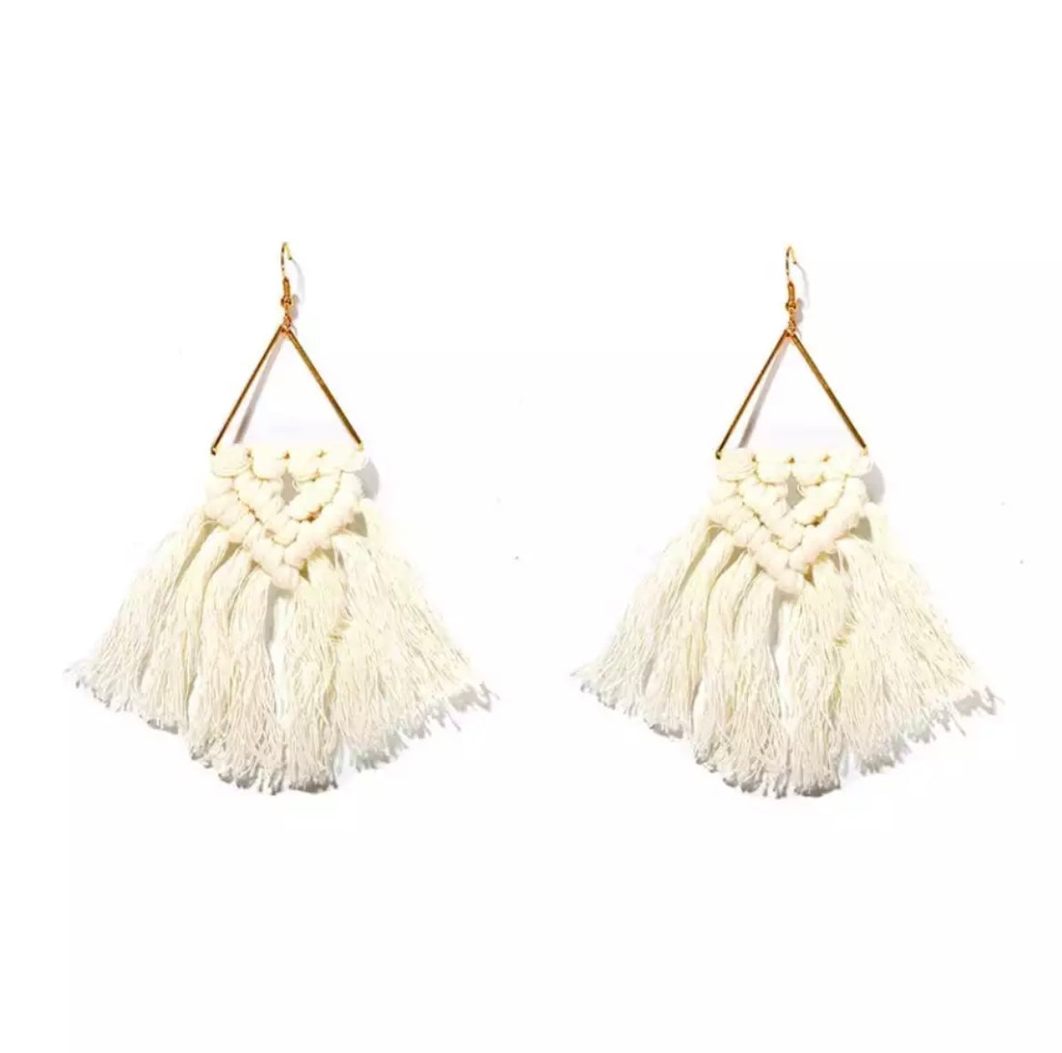 Bohemian Macramé Tassel Earrings