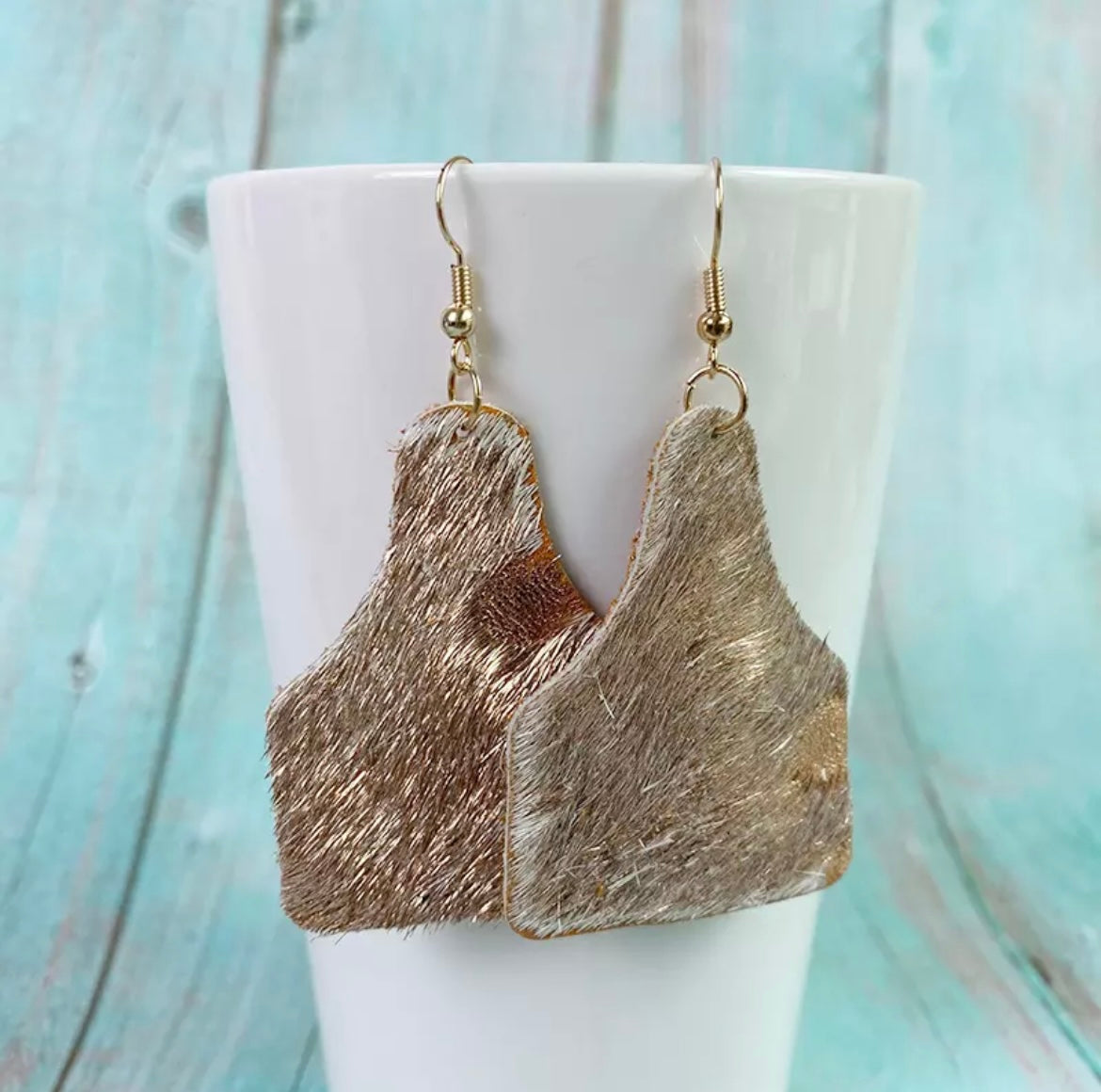 Cow Tag Earrings