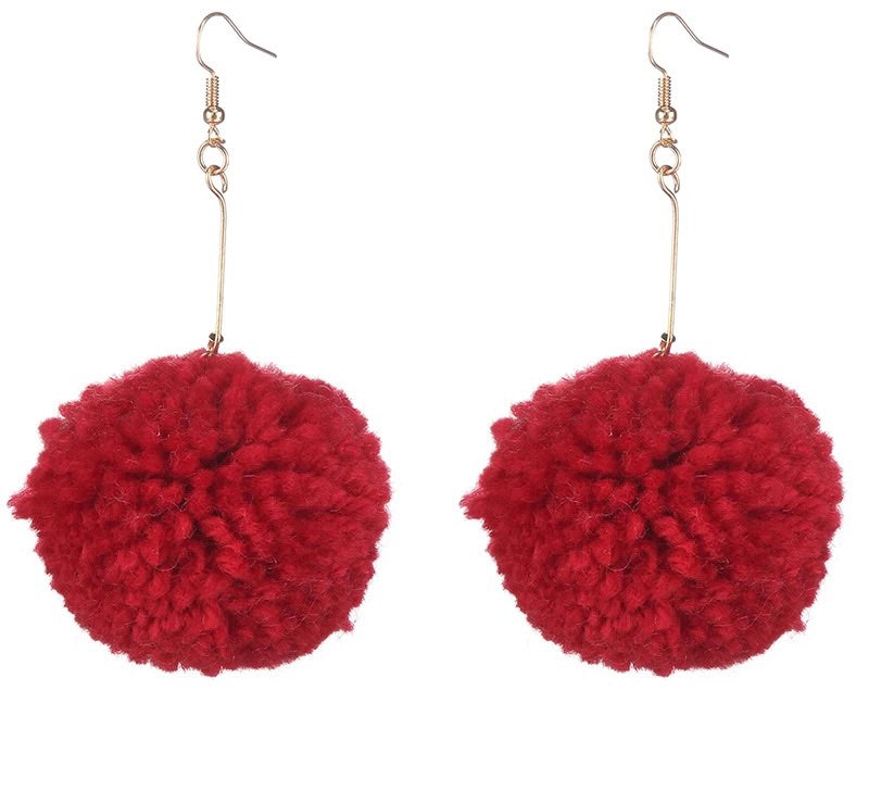 Pom Pom Earrings